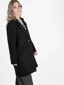 Lisa Style Cappotto donna oversize monobottone
