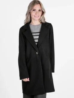 Lisa Style Cappotto donna oversize monobottone