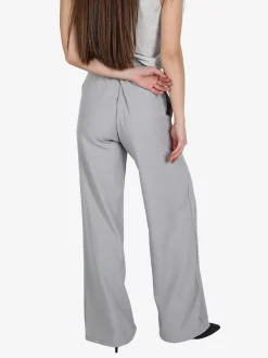 Lisa Style Pantaloni donna a gamba larga con strass