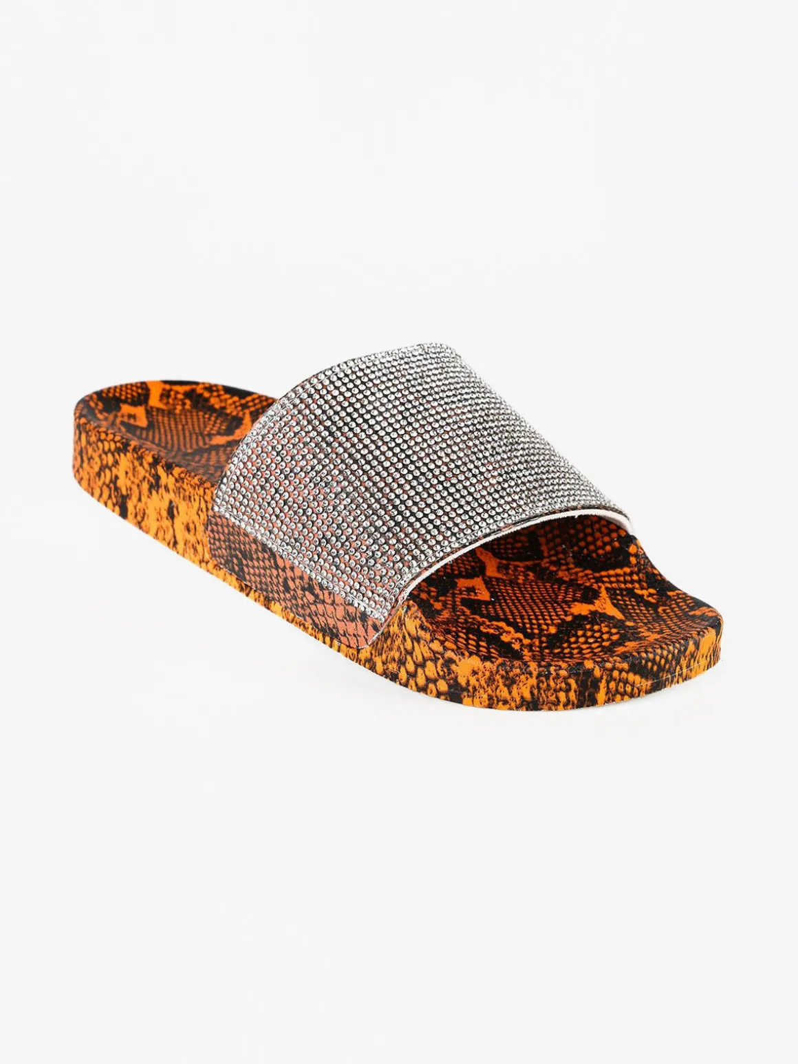 Lisa-W Ciabatte animalier con strass