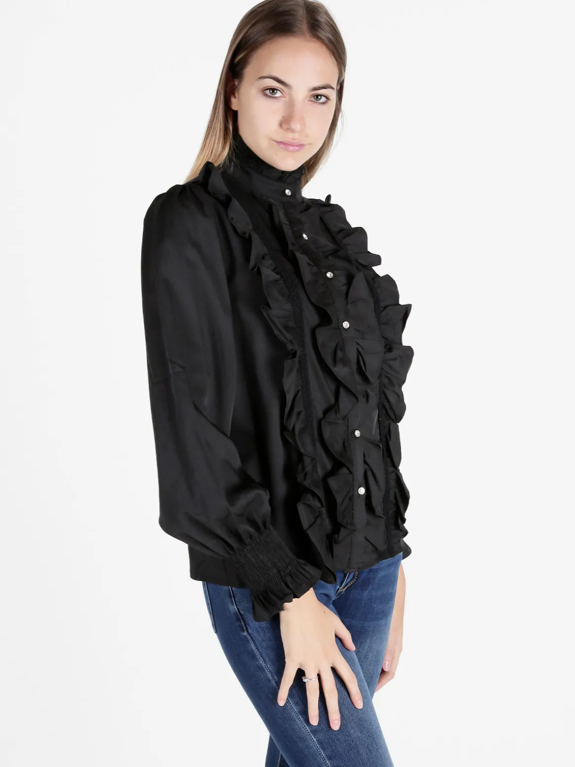 Lissimo Camicia donna elegante con bottoni gioiello