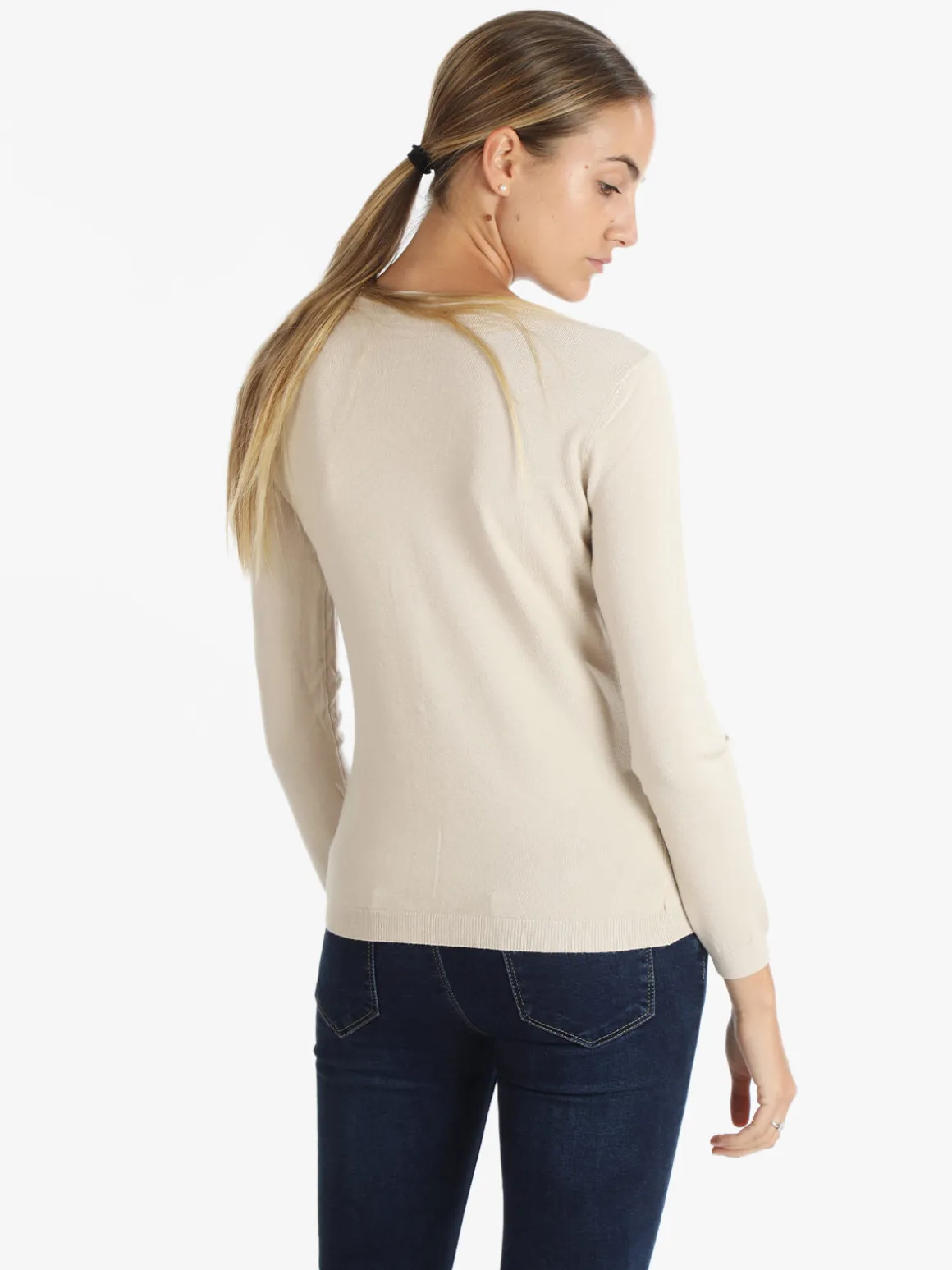 Lois & Pepe Cardigan girocollo da donna con bottoni