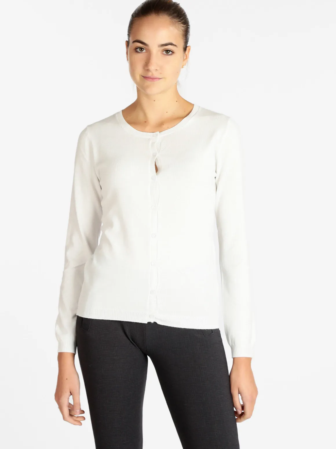 Lois & Pepe Cardigan girocollo da donna con bottoni