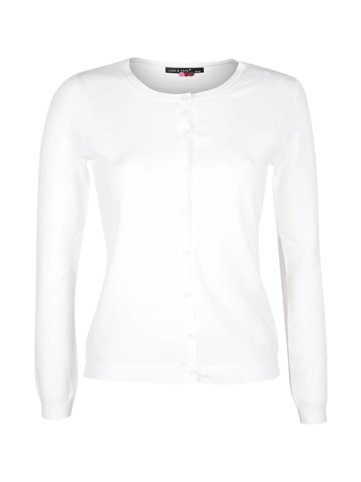 Lois & Pepe Cardigan girocollo da donna con bottoni