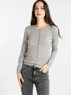 Lois & Pepe Cardigan girocollo da donna con bottoni