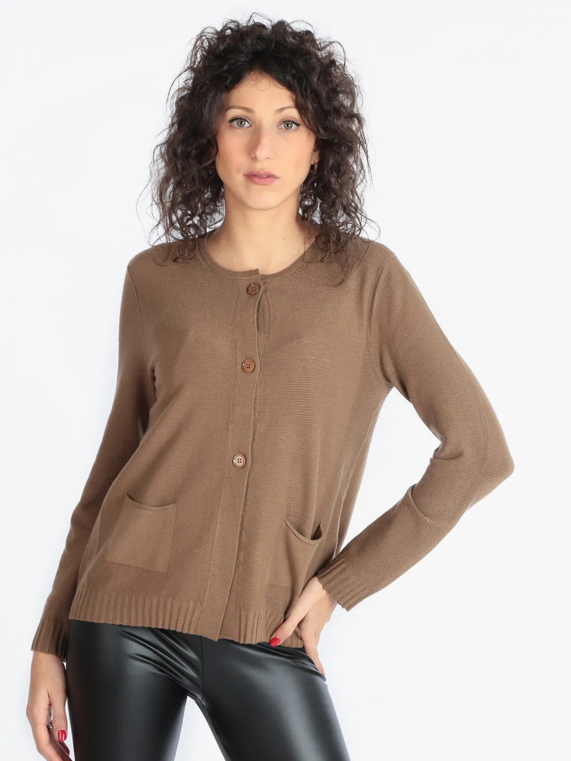 Lois & Pepe Cardigan in maglia lavorata con tasche da donna