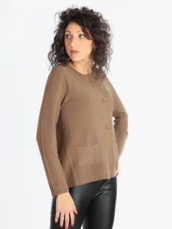 Lois & Pepe Cardigan in maglia lavorata con tasche da donna