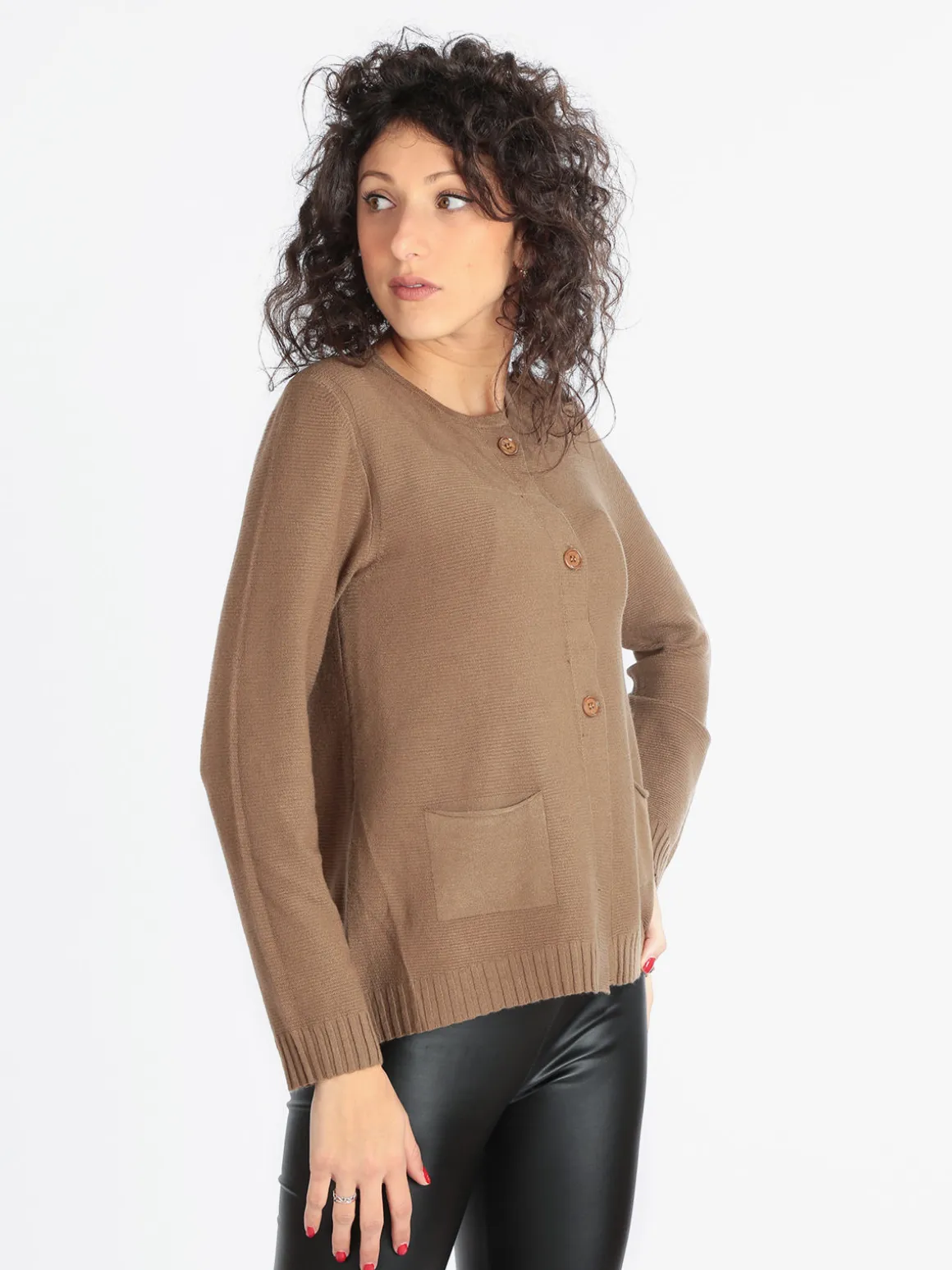 Lois & Pepe Cardigan in maglia lavorata con tasche da donna