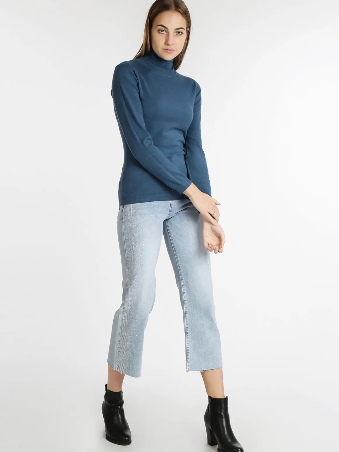 Lois & Pepe Pullover dolcevita donna in tinta unita