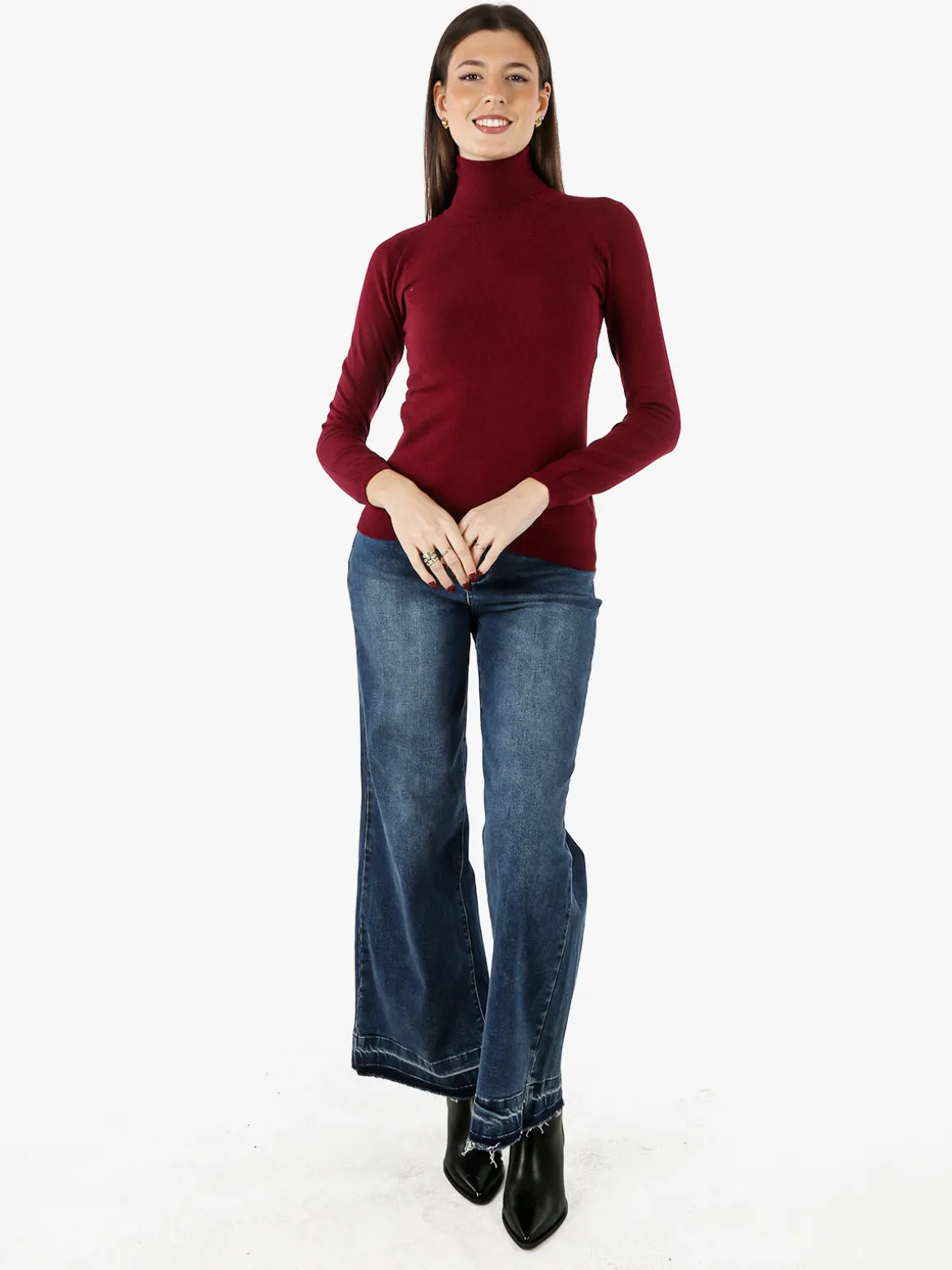 Lois & Pepe Pullover dolcevita donna - bordeaux