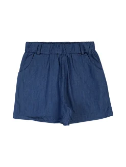 Lollitop Completo corto da bambina con t-shirt e shorts effetto jeans con cintura - rosa