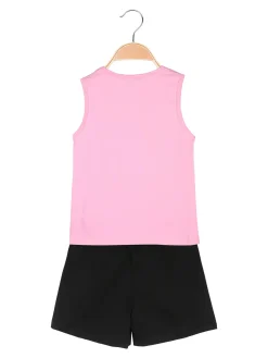 Lollitop Completo corto da bambina con canotta e shorts in cotone - rosa