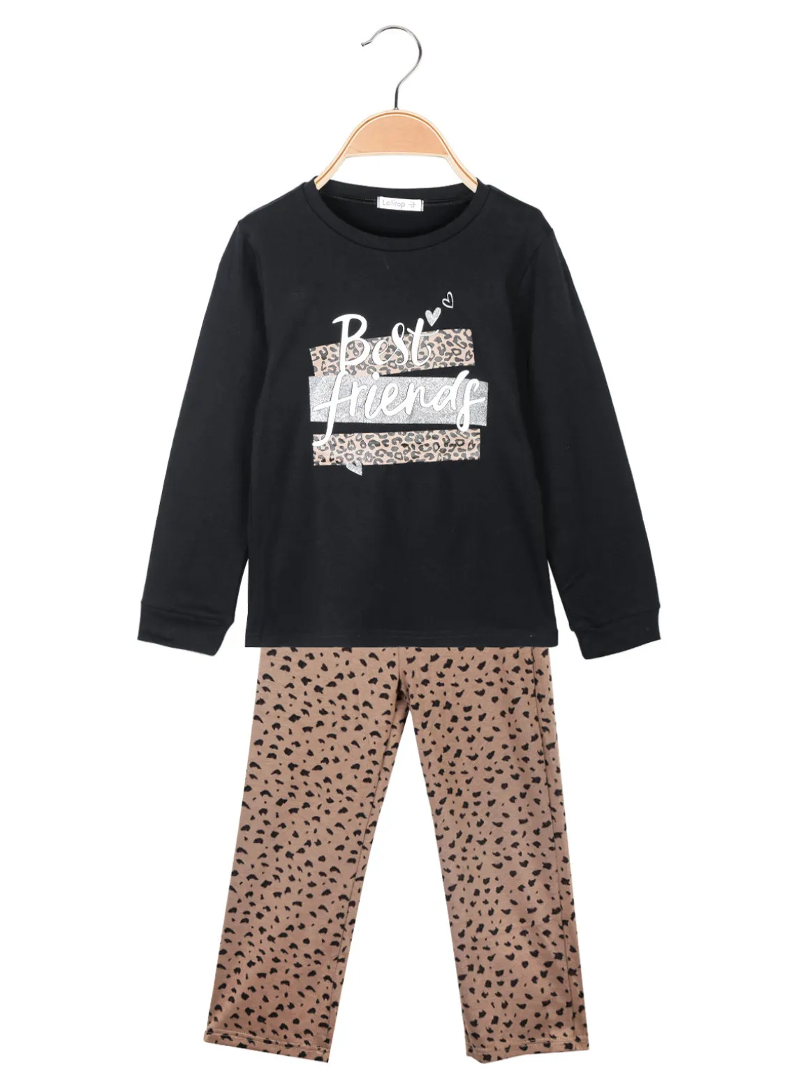 Lollitop Completo da bambina 2 pezzi con pantaloni maculati gamba larga
