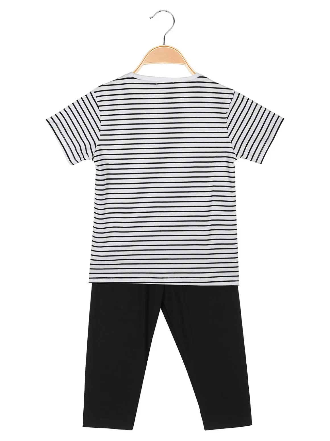 Lollitop Completo da ragazza con t-shirt rigata e leggings a pinocchietto