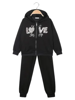 Lollitop Completo 3 pezzi da ragazza con cappuccio e zip