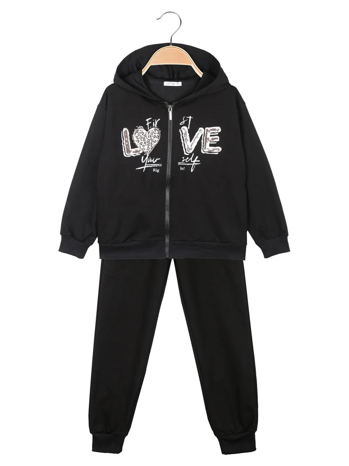 Lollitop Completo 3 pezzi da ragazza con cappuccio e zip