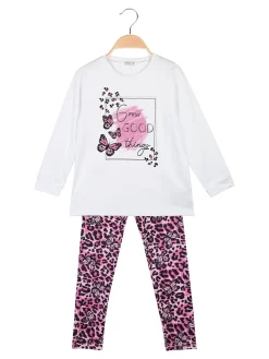 Lollitop Completo 2 pezzi da ragazza con leggings maculati