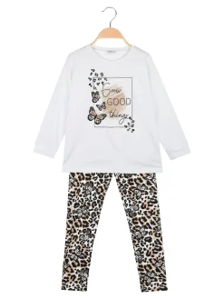 Lollitop Completo 2 pezzi da ragazza con leggings maculati