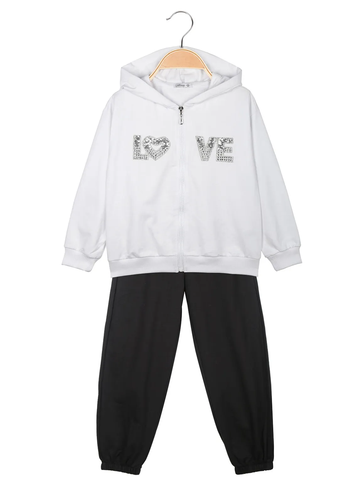 Lollitop Completo tuta da bambina 3 pezzi con cappuccio e zip