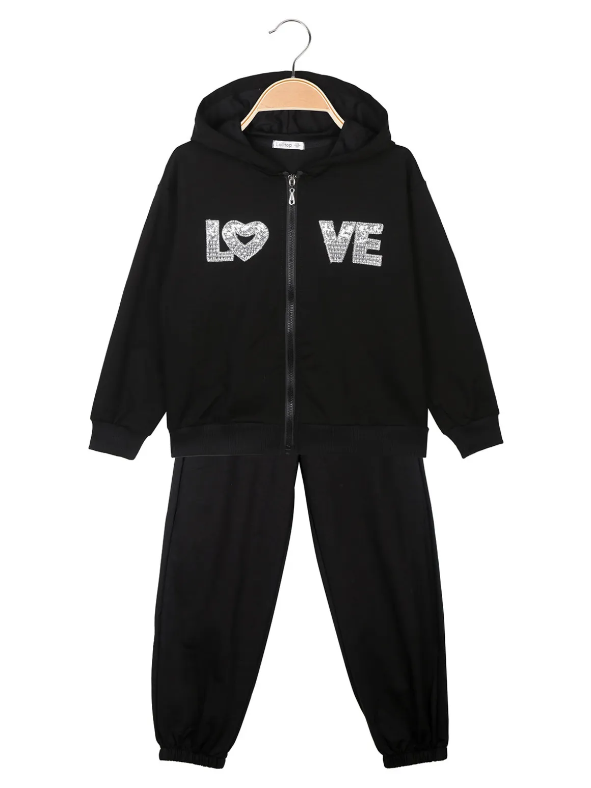 Lollitop Completo tuta da bambina 3 pezzi con cappuccio e zip