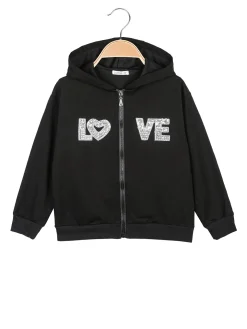 Lollitop Felpa da bambina con cappuccio e zip