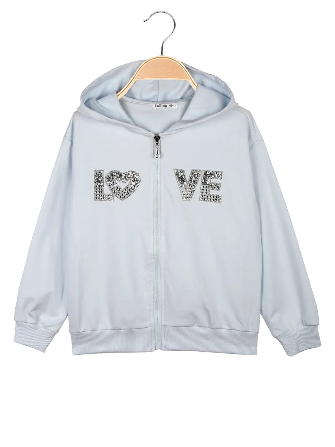 Lollitop Felpa da bambina con cappuccio e zip