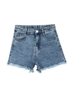 Lollitop Shorts da bambina in jeans sfrangiati sul finale