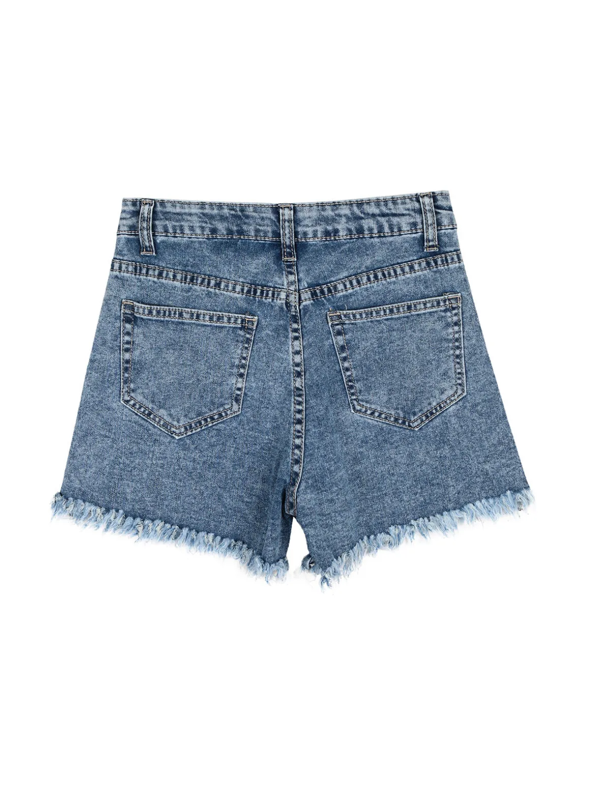 Lollitop Shorts da bambina in jeans sfrangiati sul finale