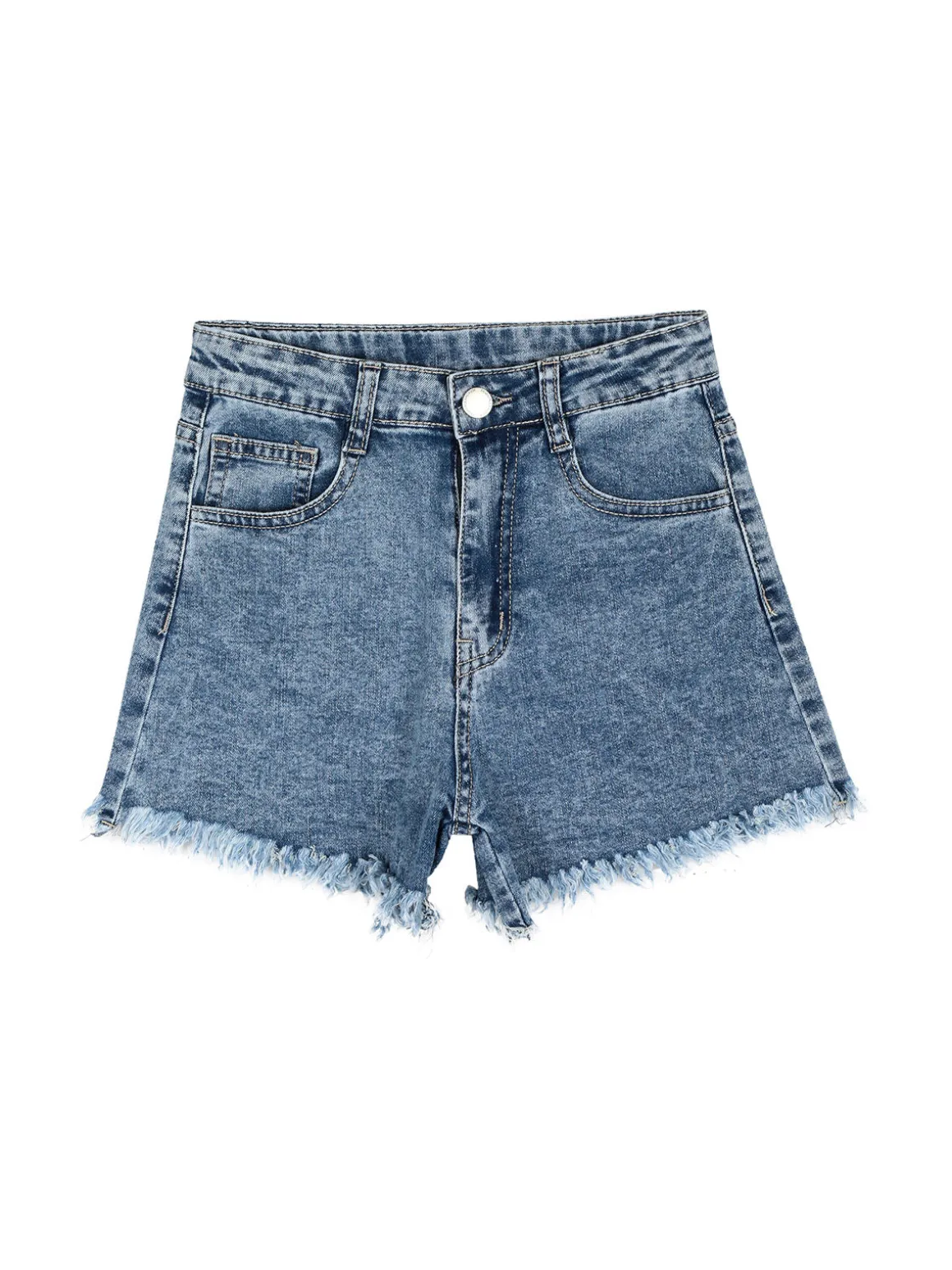 Lollitop Shorts da bambina in jeans sfrangiati sul finale