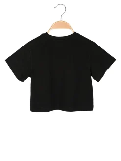 Lollitop T-shirt cropped da ragazza con strass