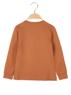 Lollitop T-shirt da ragazza a maniche lunghe - cuoio