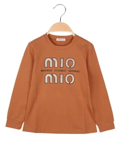 Lollitop T-shirt da ragazza a maniche lunghe - cuoio