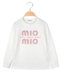 Lollitop T-shirt da ragazza a maniche lunghe - bianco