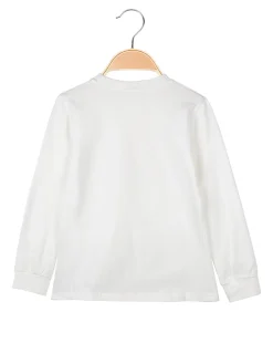 Lollitop T-shirt da ragazza a maniche lunghe - bianco