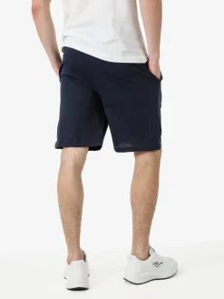Lonsdale Bermuda sportivi da uomo in misto cotone con coulisse e logo - blu scuro