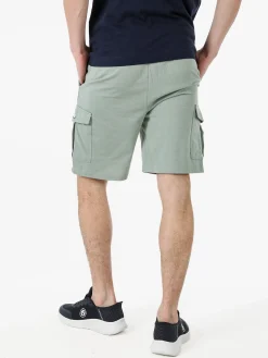 Lonsdale Bermuda sportivi da uomo in cotone con logo - nero