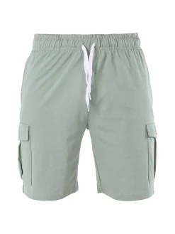 Lonsdale Bermuda sportivi da uomo in cotone con logo - nero