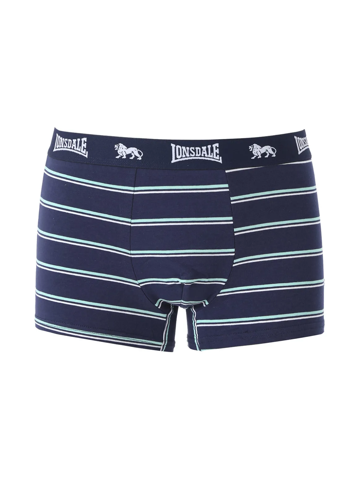 Lonsdale Boxer da uomo in cotone a righe - blu scuro