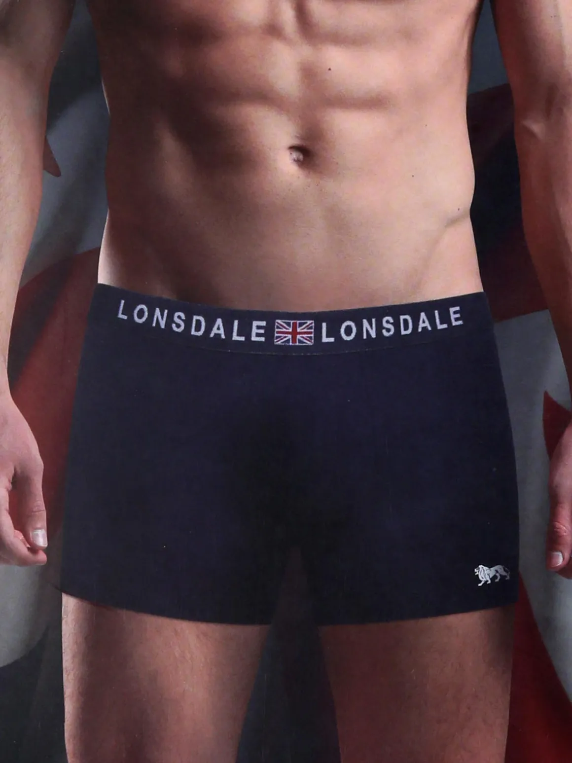 Lonsdale Boxer da uomo in cotone tinta unita