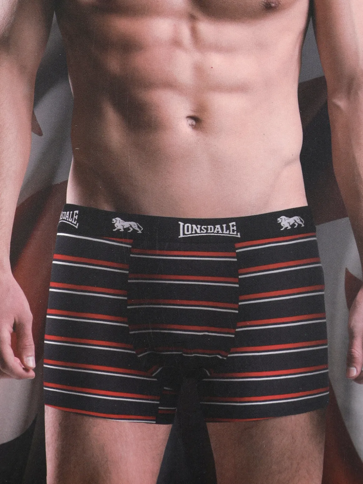 Lonsdale Boxer uomo a righe in cotone