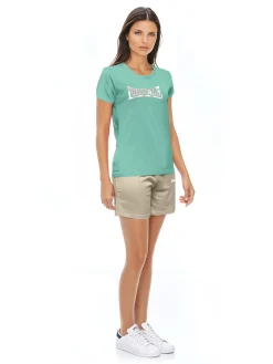 Lonsdale Completo corto da donna in cotone - acqua marina