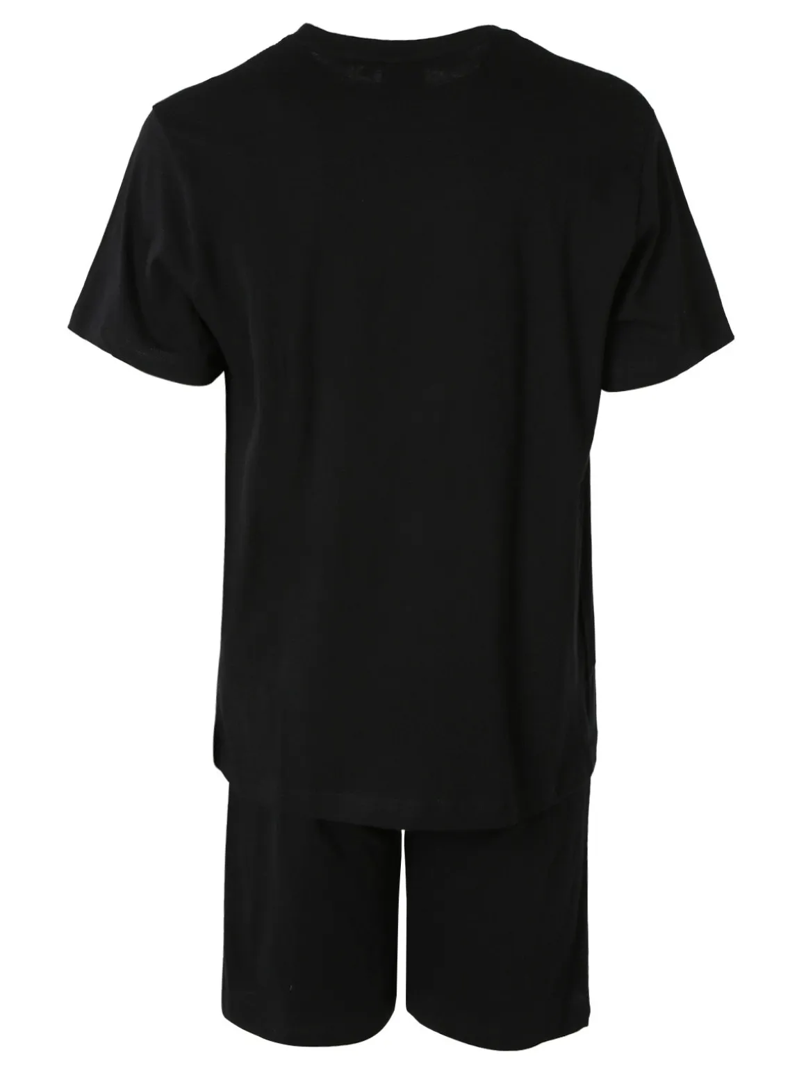 Lonsdale Completo corto da uomo in cotone con logo - nero