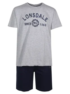 Lonsdale Completo corto da uomo in cotone con scritta