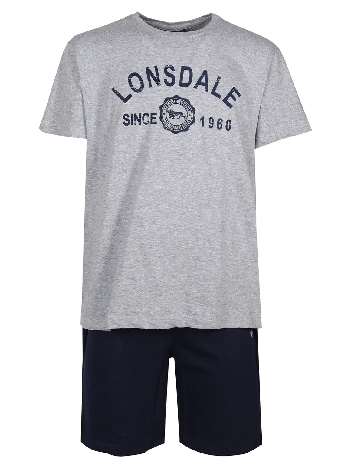 Lonsdale Completo corto da uomo in cotone con scritta