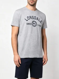 Lonsdale Completo corto da uomo in cotone con scritta