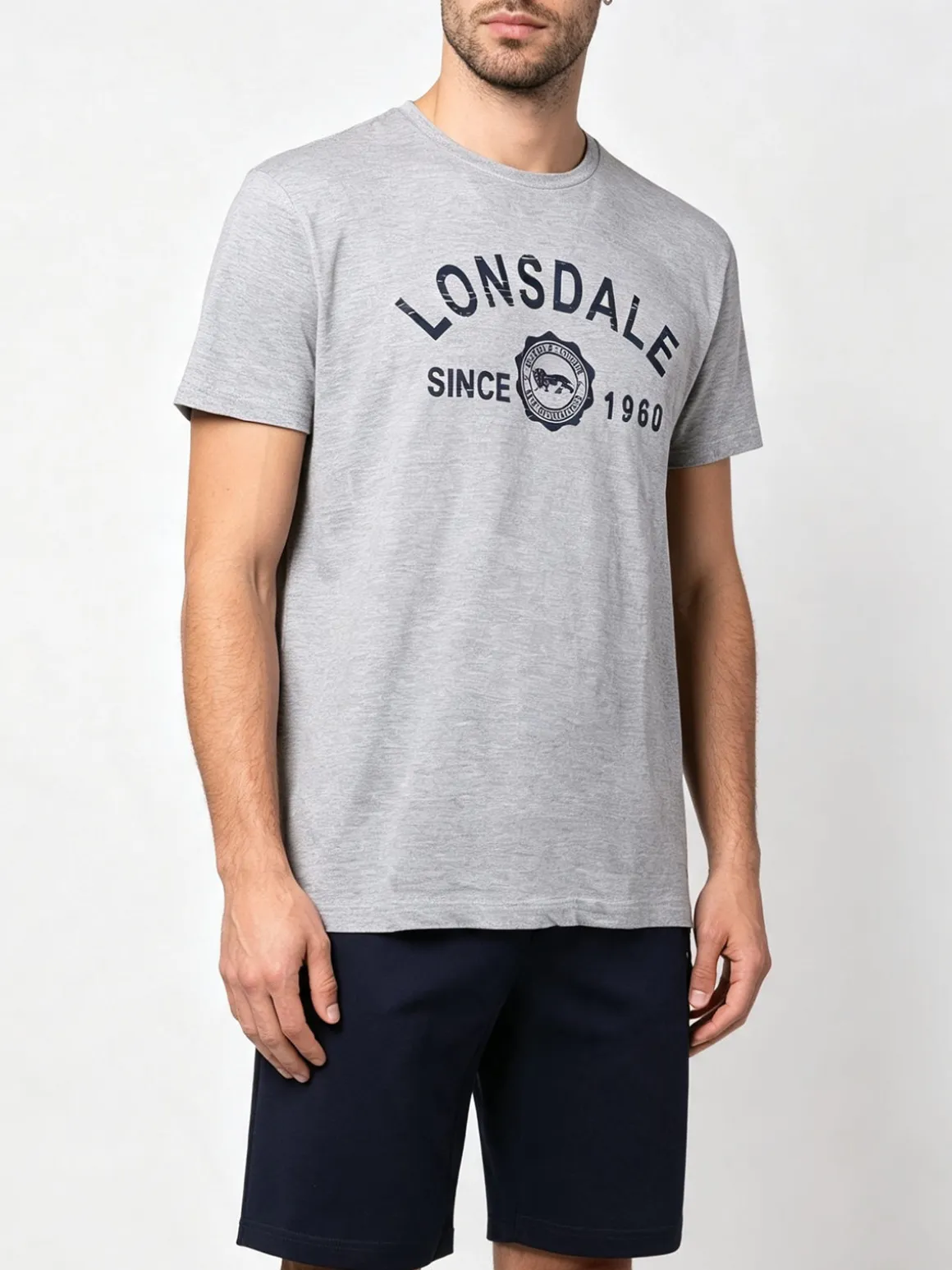 Lonsdale Completo corto da uomo in cotone con scritta