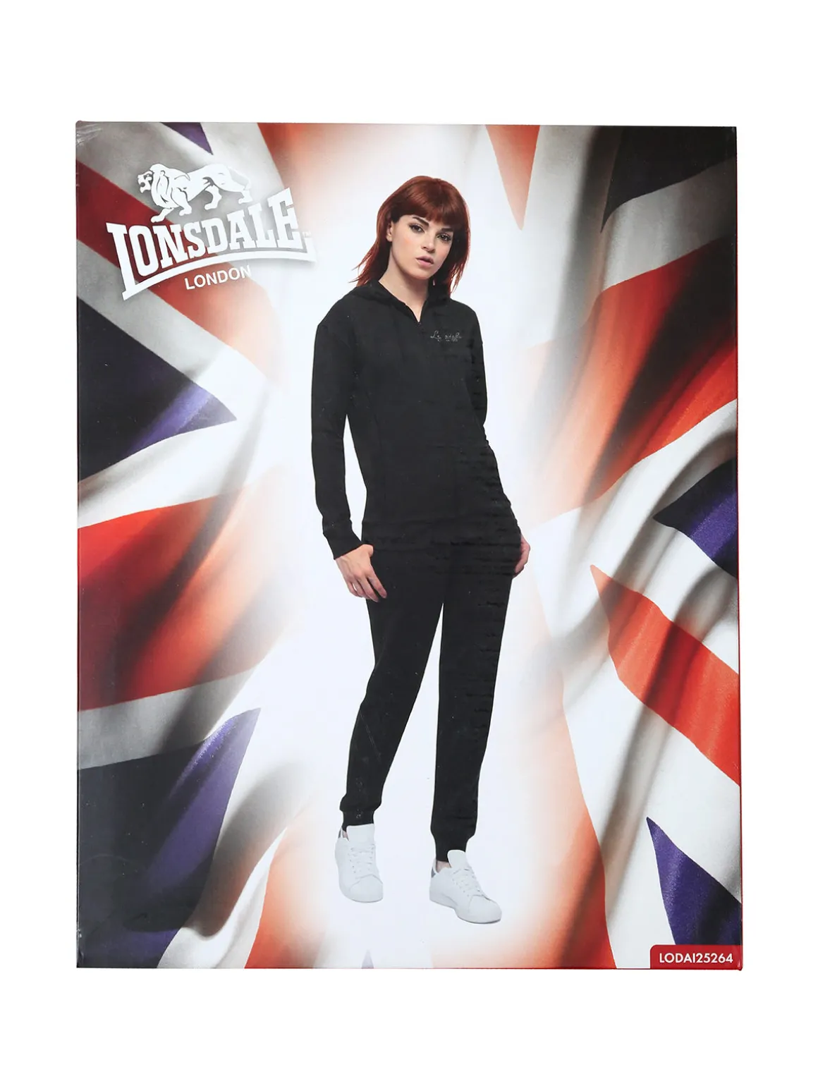 Lonsdale Completo tuta da donna con cappuccio e zip - blu scuro