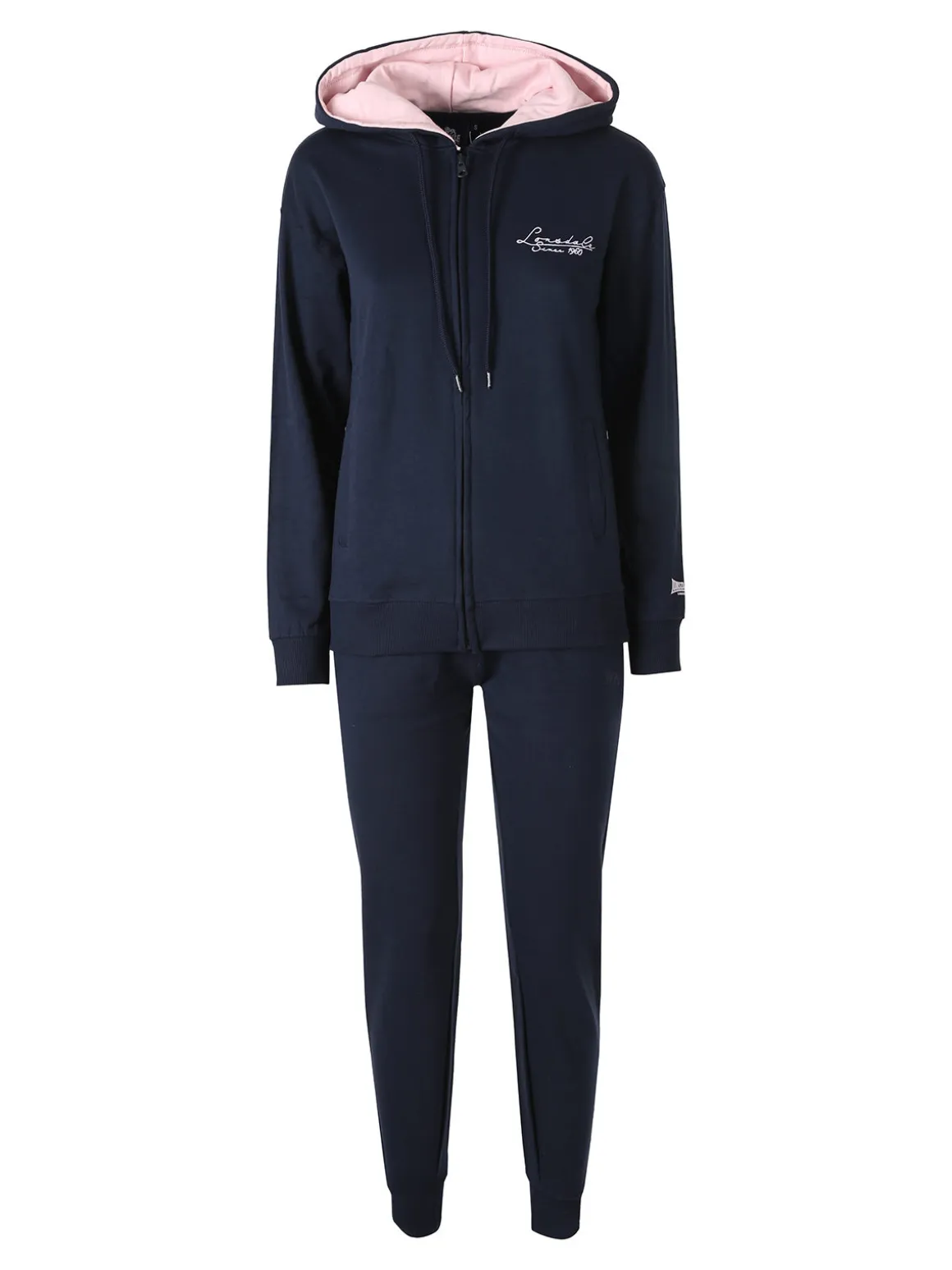 Lonsdale Completo tuta da donna con cappuccio e zip - blu scuro
