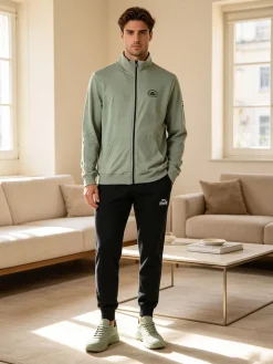 Lonsdale Completo tuta da uomo full zip - pistacchio