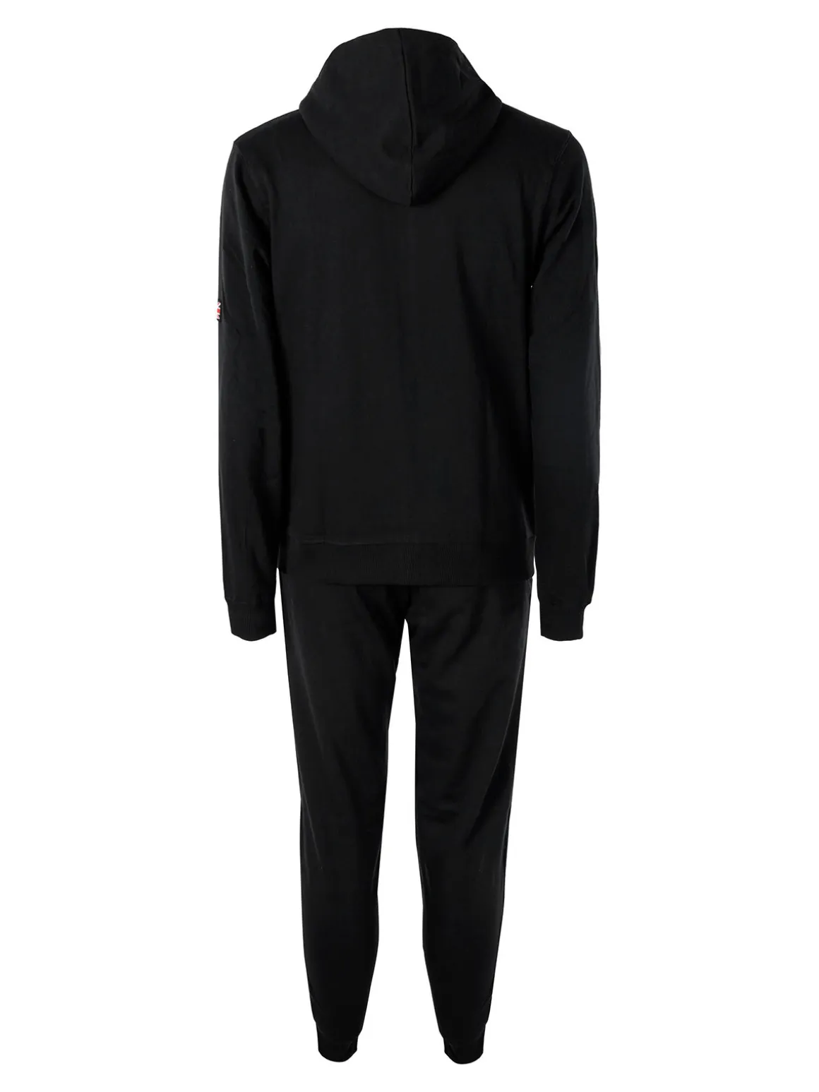 Lonsdale Completo tuta da uomo con cappuccio e zip con stampa logo - nero